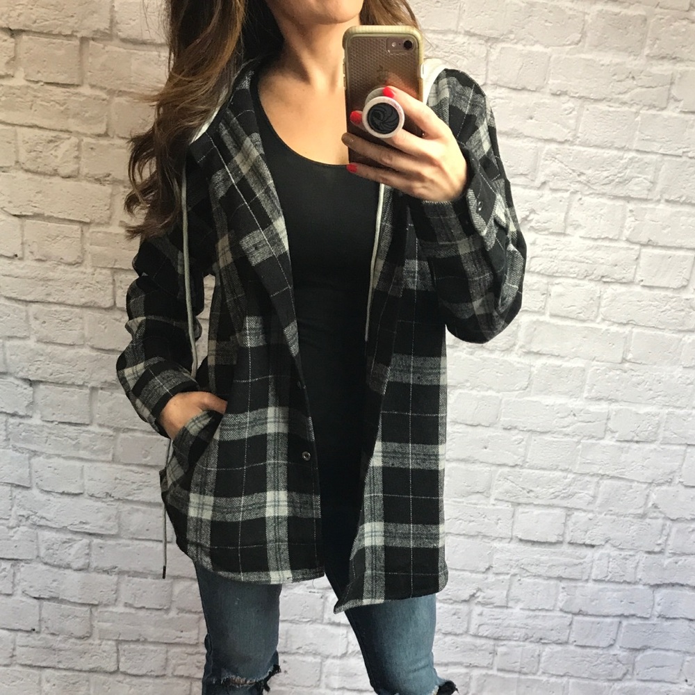 🚫SOLD OUT🚫Plaid Hoodie Jacket